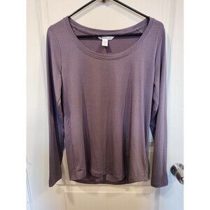 Women's Athleta Stratus II Long Sleeve Scoop Neck Top Purple XS